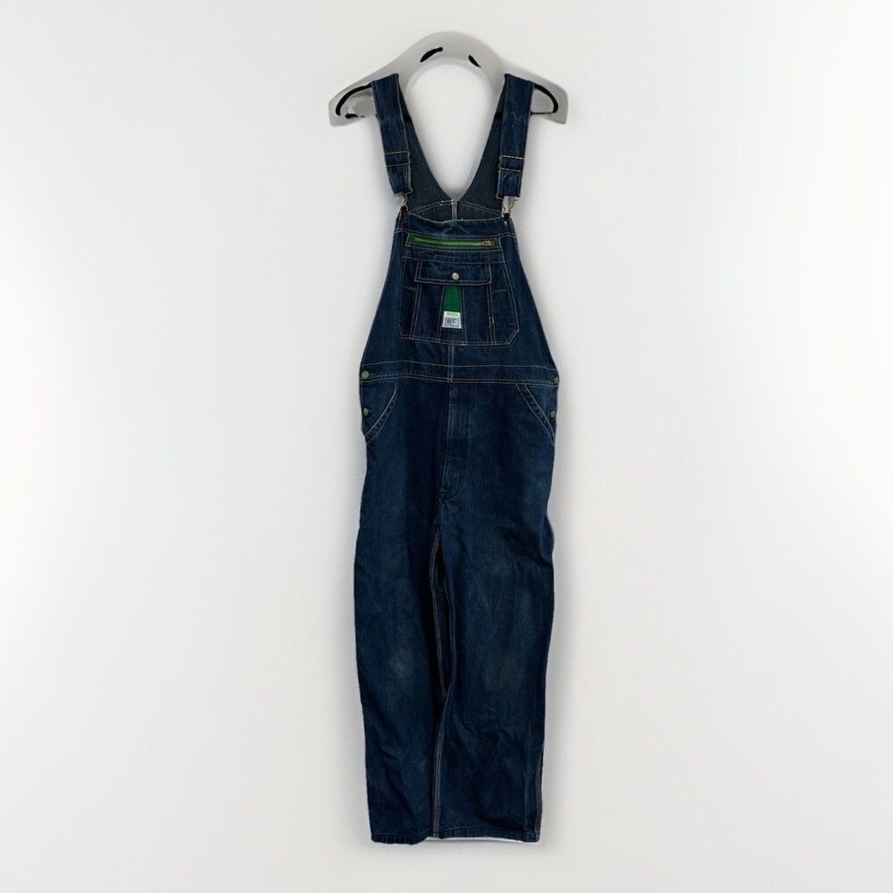Liberty Overalls Mens Size 36x30 Blue Denim Work Wear Bib